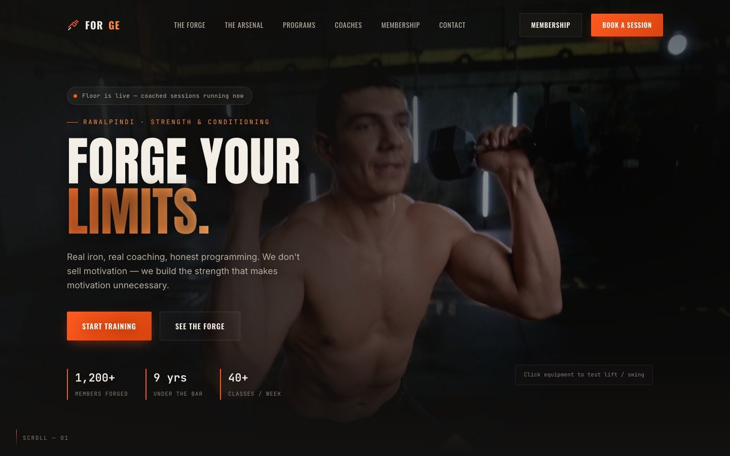 FORGE — Strength & Conditioning Club Membership Engine