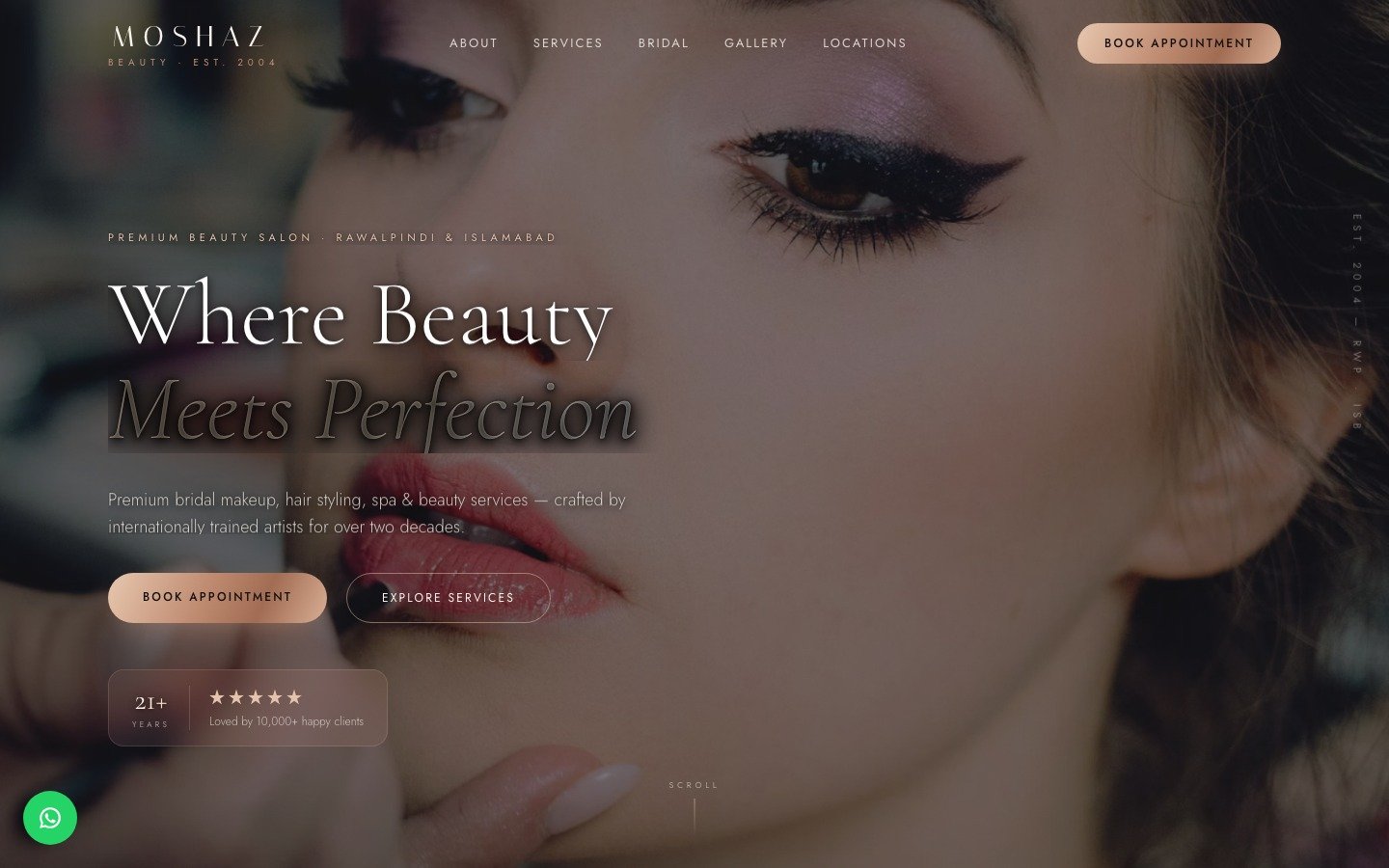 MOSHAZ Luxury Salon — Multi-Terminal Service POS & Bridal Booking Suite
